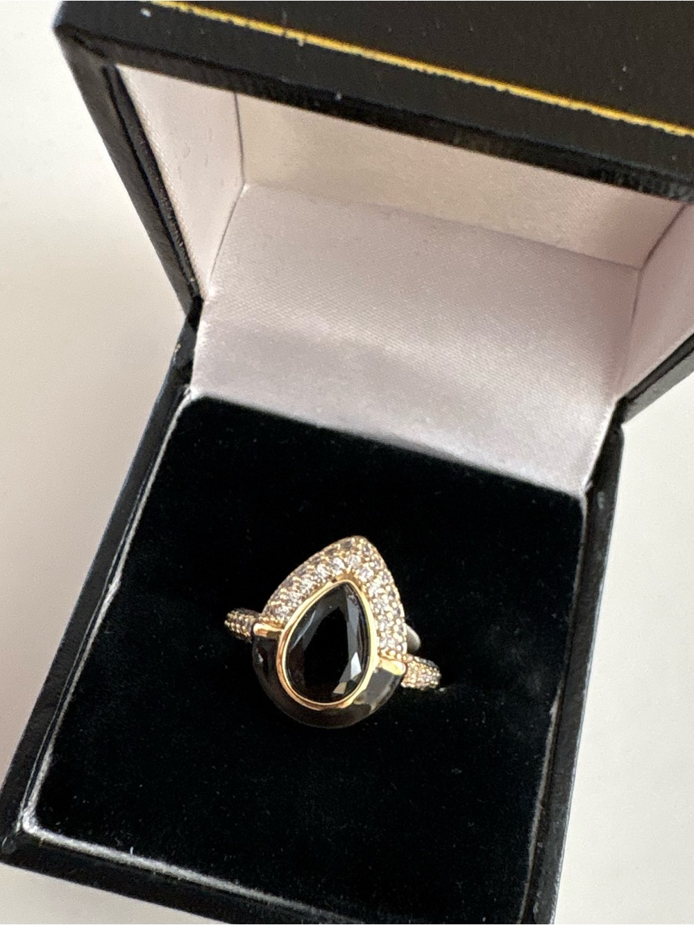 Bomb Party Shine Theory Ring RG17389 Black Onyx CZ Gold Plating